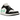 Air Jordan 1 Low Green Glow sneakers i sideprofil med grønne accenter, hvid læderoverdel, sort swoosh og hvid mellemsål.