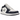 Air Jordan 1 Low Wolf Grey Midnight Navy sneakers i en flot vinklet visning med hvidt læder, grå overlays, navyblå swoosh og klassisk gummisål
