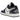 Air Jordan 1 Low Wolf Grey Midnight Navy sneakers i en sideprofil der viser grå læderpaneler, navyblå swoosh og en hvid sål