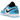 Air Jordan 1 Low UNC (2021) sneakers i profil med lyseblå og hvide læderpaneler, sort Swoosh-logo og klassisk gummisål
