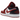 Air Jordan 1 Low Bulls sneakers i profil, udført i ikonisk rød og hvidt læder med sort Nike Swoosh-detalje og flade sorte snørebånd.