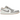 Air Jordan 1 Low Sail College Grey Rattan sneakers set fra siden med grå overlays, hvid læderoverdel og klassisk Swoosh-logo