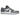 Air Jordan 1 Low Ashen Slate sneakers i sideprofil med lyseblå paneler, hvid mellemsål og ikonisk Jumpman-logo på pløsen