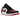 Air Jordan 1 Low Bred Toe sneakers i sideprofil med sort læderoverdel, røde detaljer på tåboks, hæl og et hvidt sidepanel med sort Nike Swoosh.