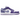 Jordan 1 Low Court Purple White Dusty Amethyst sneakers i profilvisning med lilla læderpaneler, hvid base, sort swoosh og hvid mellemsål