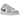 Air Jordan 1 Low Ice Blue Black sneakers i en sideprofil med lyseblå læderpaneler, sorte detaljer og den klassiske hvide mellemsål