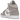 Air Jordan 1 Mid Linen sneakers i sideprofil med beige og hvid læderoverdel, gråt Swoosh og en klassisk gummisål med Air-dæmpning