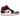 Air Jordan 1 Mid Gym Red Black White sneakers i en klassisk sideprofil med sort læder-base, røde detaljer og det ikoniske hvide Swoosh-logo.