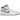 Air Jordan 1 Mid Neutral Grey sneakers i sideprofil, med hvide læderoverdele, grå ruskind-detaljer og matchende grå ydersål.