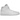 Air Jordan 1 Mid Triple White sneakers i sideprofil, udført i fuldt hvidt læder med hvide snørebånd og matchende hvid ydersål og Swoosh.