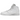 Air Jordan 1 Mid Triple White sneakers i vinklet profil med hvidt læder, matchende hvide snørebånd, perforeret tåboks og ikonisk Jordan-logo