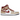 Air Jordan 1 Mid Light Curry Cardinal sneakers i profil med beige ruskind, hvide læderpaneler, rød swoosh og snørebånd samt hvid mellemsål