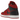 Air Jordan 1 Mid Reverse Bred (2021) sneakers i en vinklet visning med en markant rød læderbase, sorte overlejringer og sort Swoosh.