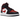 Air Jordan 1 Mid Black Fire Red sneakers i sideprofil, der fremviser sort læderoverdel, røde detaljer, hvid mellemsål og klassisk Jumpman logo.