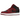 Air Jordan 1 Mid Team Red Black White sneakers sideprofil med røde læderpaneler, sort swoosh-logo og klassisk hvid mellemsål.