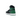 Air Jordan 1 Retro High Pine Green Black sneakers i profil med grønt læder, sorte paneler, klassisk snørelukning og hvid sål.