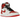 Air Jordan 1 Retro High OG Heritage sneakers i sideprofil med hvidt læder, rød hælkappe og tåboks samt sort Nike Swoosh