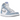 Air Jordan 1 Retro High Hyper Royal Smoke Grey sneakers set fra siden med lyseblå ruskindspartier, hvide læderdetaljer og sort Nike Swoosh-logo