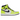 Air Jordan 1 Retro High OG Visionaire sneakers set fra siden med neongul læderoverdel, hvide paneler og sort Nike swoosh samt snørebånd.