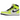 Air Jordan 1 Retro High OG Visionaire sneakers set fra siden med neongul læderoverdel, sorte læderdetaljer og hvid mellemsål.