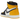 Air Jordan 1 Retro High OG Taxi sneakers i profil med ikoniske gule og sorte læderpaneler, hvid mellemsål og gul ydersål for optimal stil.