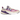 New Balance 990v6 MiUSA Magenta Pop sneakers i sideprofil med magenta og hvide rusindsatsdetaljer samt chunky mellemsål