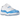 Jordan 11 Retro Low University Blue sneakers i sideprofil med hvid overdel, lyseblåt laklæder og hvid mellemsål