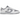Nike Dunk Low Retro White Grey sneakers i sideprofil med hvid og grå læderoverdel, klassiske snørebånd og flad gummisål