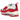 Nike Air Max 98 University Red White sneakers set fra siden med rød og hvid mesh-overdel, synlig Air-sål og hvidt Swoosh-logo