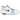 Nike LeBron Witness 8 UNC sneakers i en dynamisk vinkel med blå overdel, hvid mellemsål og detaljeret snøring