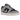 Nike Dunk Low College Navy Grey sneakers i vinkelret visning med blå og grå læderoverlays samt hvid mellemsål