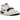 Jordan Legacy 312 Low White Black Elephant Swoosh sneakers i vinkelret profil med hvid læderoverdel, sort swoosh og elefantmønster