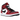 Jordan 1 Mid Chicago Toe sneakers i en klassisk sideprofil med rød, hvid og sort læderoverdel samt snørebånd