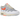 Nike Air Max 1 Patta Waves White Hyper Crimson sneakers i en vinkel med hvid overdel, bølgeformet rødt mudguard og synlig Air unit