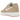 Nike Air Force 1 Low Linen sneakers i vinklet profil med beige overdel, hvid mellemsål og ikonisk lyserødt swoosh på siden