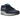 Nike Air Max 1 Obsidian sneakers set fra siden med navyblå læderdetaljer, hvid mellemsål, grå ruskindspaneler og klassisk synlig Air-enhed