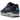 Nike Air Max 1 Obsidian sneakers set fra siden med marineblå ruskind, hvid mellemsål og den klassiske synlige Air-enhed i hælen.