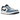 Jordan 1 Low Golf White Aegean Storm sneakers i sideprofil med hvid læderoverdel og blå detaljer på gummisålen
