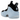 Nike Air Foamposite One Psychic Blue sneakers i sideprofil med blå formstøbt overdel, sort læmudskæring og semi-transparant gummisål