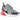 Nike Air Max 270 Wolf Grey Anthracite Bright Crimson White sneakers i vinklet profil med grå mesh, sort logo og en stor rød hæl-Air enhed.