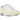 Nike Air Max 1 White Alabaster sneakers i sideprofil med hvid læderoverdel, gule detaljer og synlig Air unit i sålen
