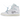 Air Jordan 1 Retro High Virgil Abloh Archive Alaska sneakers i en vinklet visning med hvide læderdetaljer og karakteristisk dekonstrueret design.