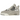 Air Jordan 4 Frozen Moments sneakers i en stilfuld vinklet profil med grå ruskindsoverdel, metalliske detaljer og den ikoniske gummiydersål.
