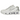 Nike Shox TL White Metallic Silver Max Orange sneakers set fra siden med hvid mesh-overdel, sølvdetaljer og orange stødabsorbering i sålen.