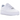 Nike Air Force 1 Sage Low Triple White sneakers set fra siden med chunky hvid sål, hvidt læderoverdel og klassiske hvide snørebånd.