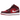 Air Jordan 1 Mid SE Red Quilt sneakers set fra siden med quiltet rødt design, hvide læderdetaljer og sort Nike Swoosh logo på ydersiden.