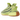 Adidas Yeezy Boost 350 V2 Semi Frozen Yellow sneakers set fra siden med markant gul strikoverdel, røde SPLY-350 detaljer og gummisål.