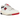 New Balance 550 Aime Leon Dore White Navy Red sneakers sideprofil med hvid læderoverdel, marineblå logo og rød detalje ved hælen samt gummisål.