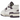 New Balance 550 Aime Leon Dore Purple sneakers set fra siden med hvid læderoverdel, lilla accenter og retro gummiydersål for et klassisk look.