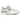 New Balance 550 White Mint Green sneakers i vinklet profil med hvid læderoverdel, grønne detaljer, klassisk 'N' logo og slidstærk gummisål.